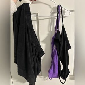 Danielle Bernstein Terry Cloth Shorts and Matching Bralettes